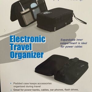 Black Electronic Travel Organizer